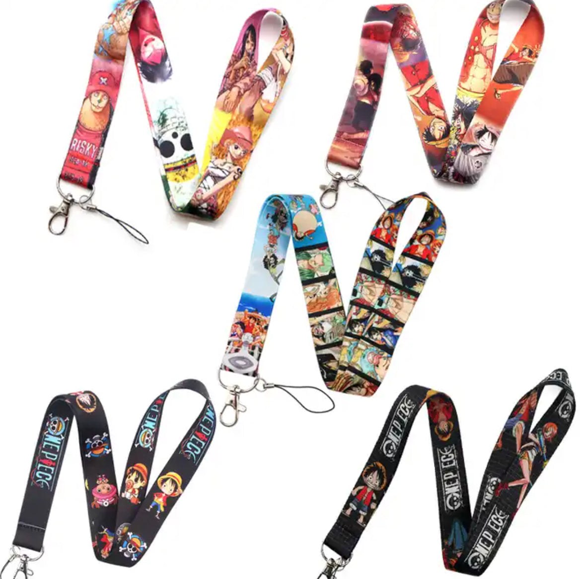 One Piece Anime Lanyard Keychain