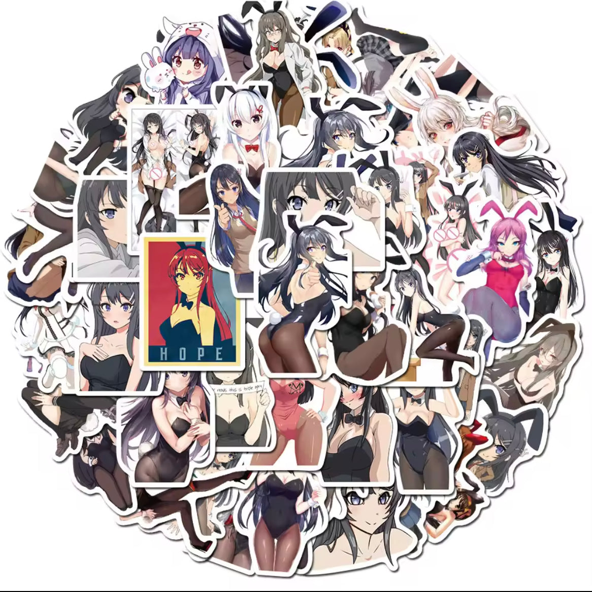 Rascal Does Not Dream Of Bunny Girl Senpai Anime 50 Piece Sticker Set