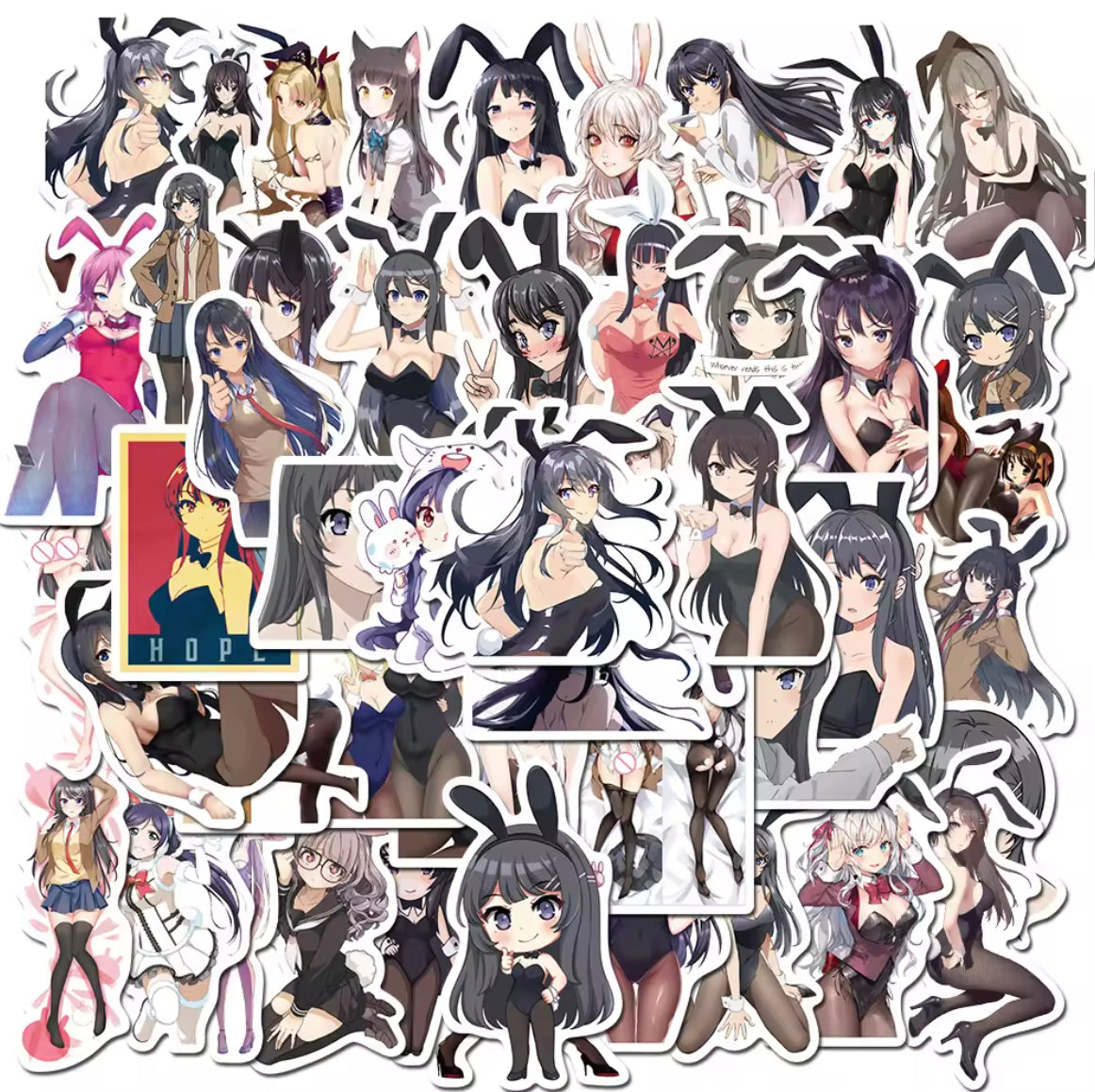 Rascal Does Not Dream Of Bunny Girl Senpai Anime 50 Piece Sticker Set