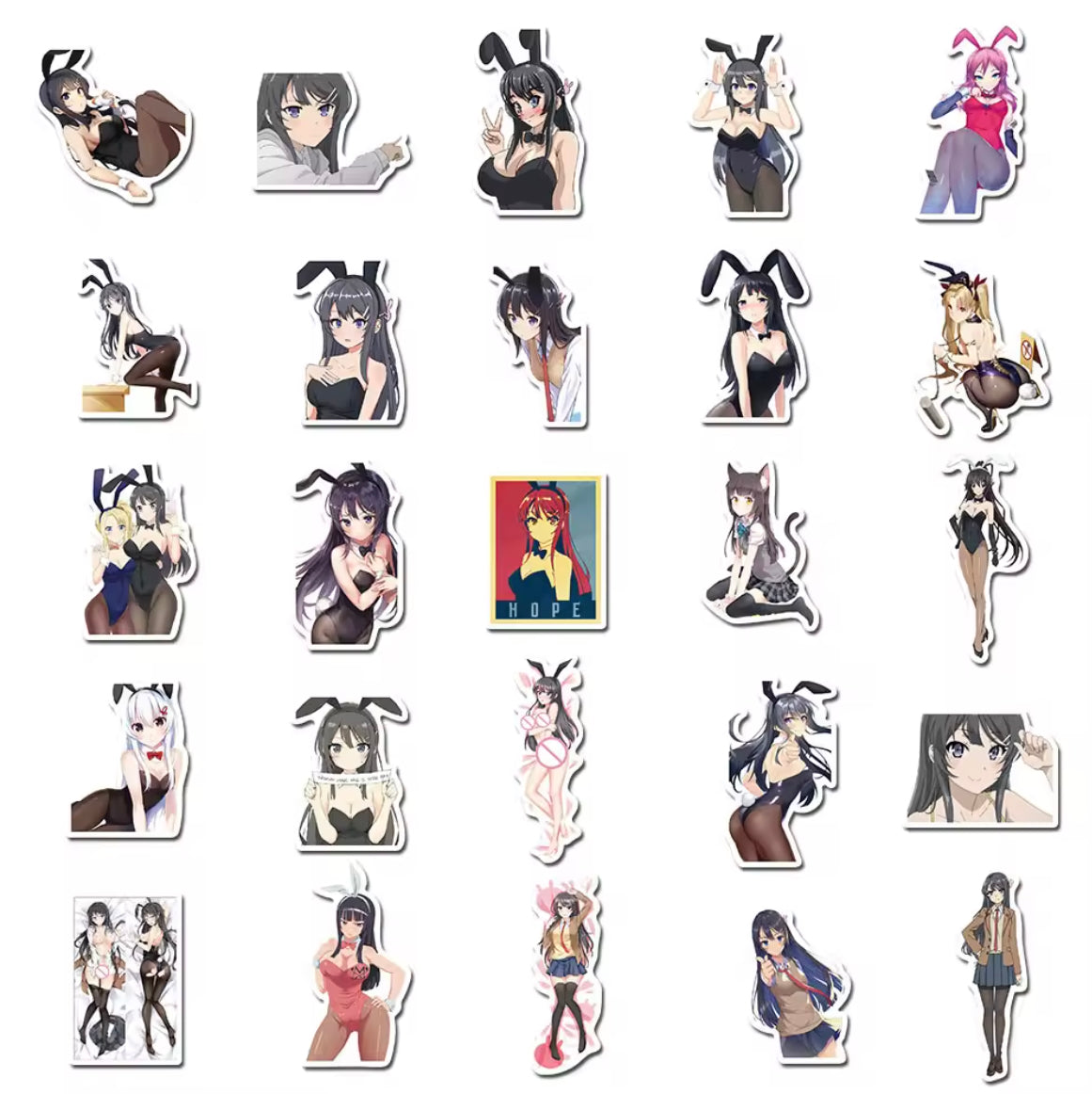 Rascal Does Not Dream Of Bunny Girl Senpai Anime 50 Piece Sticker Set