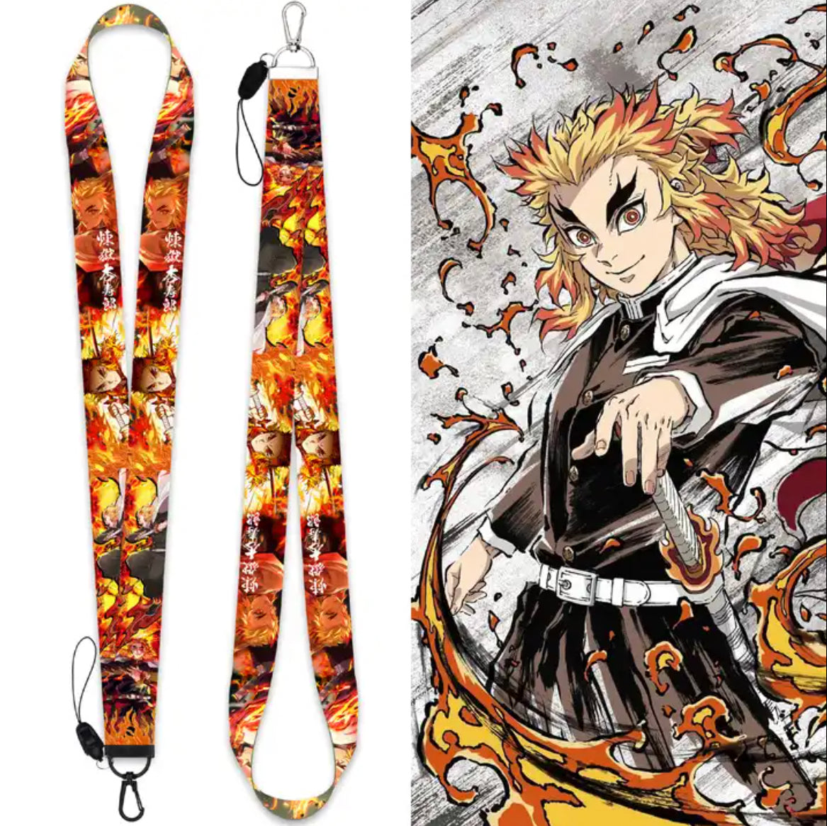 Demon Slayer Rengoku Anime Lanyard Keychain