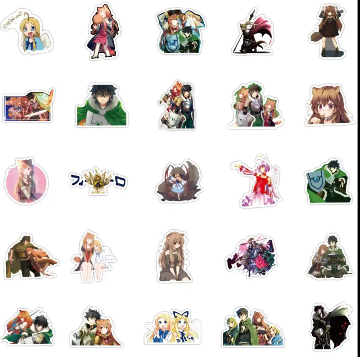 Rising Of The Shield Hero Anime 50 Piece Sticker Set