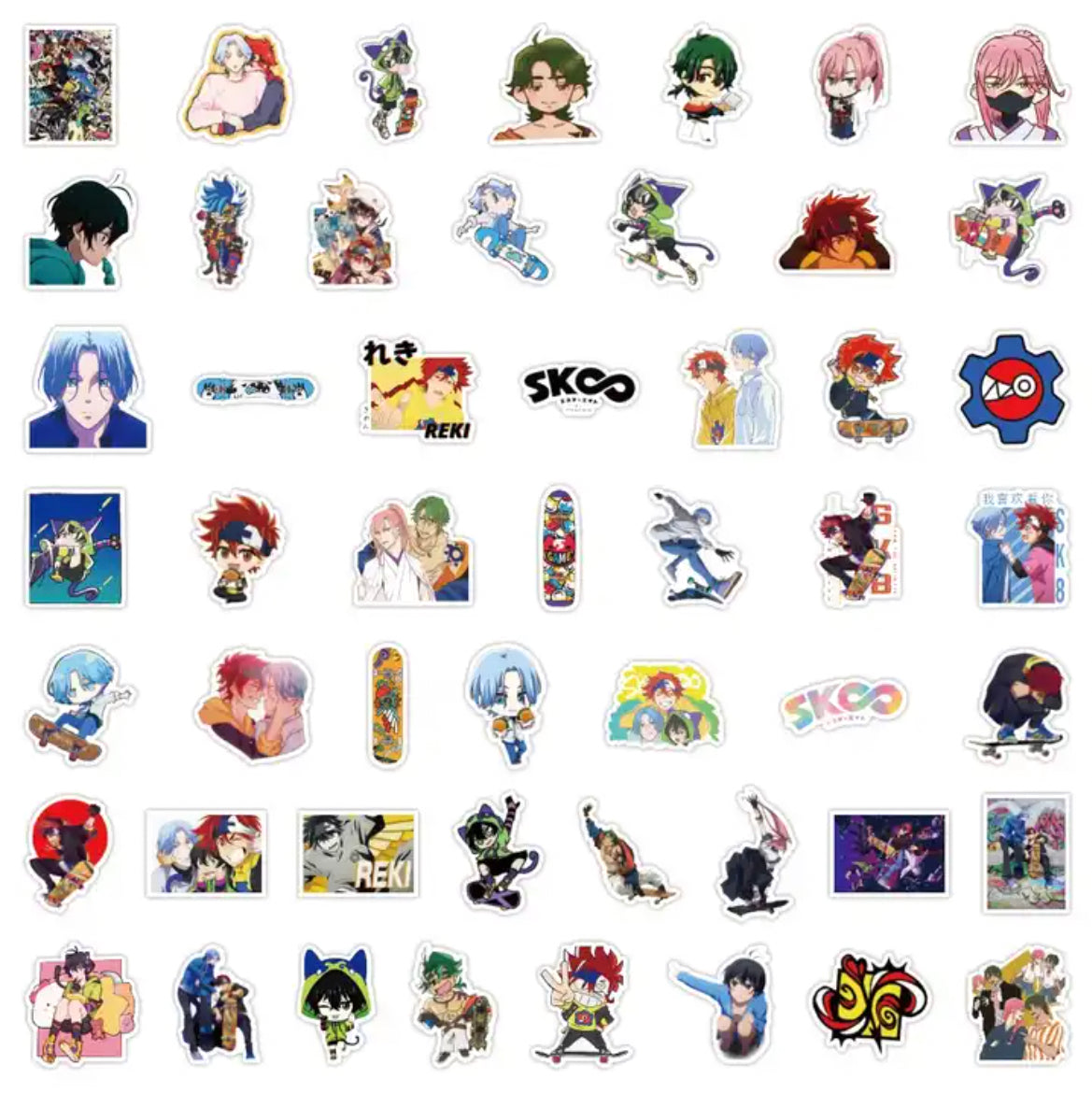 SK8 The Infinity Anime 50 Piece Sticker Set