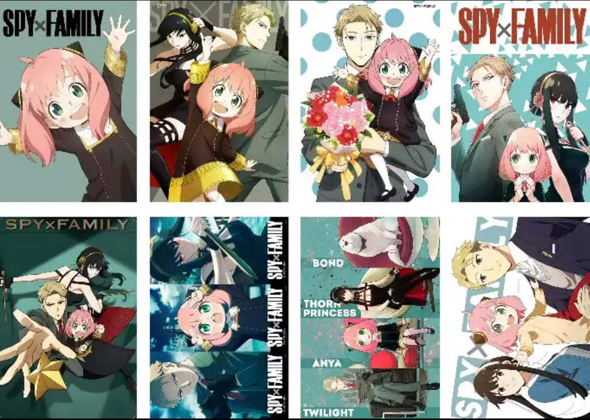 Spy X Family Anime 8 Piece Poster Set