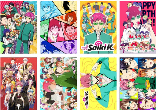 Saiki K Anime 8 Piece Poster Set