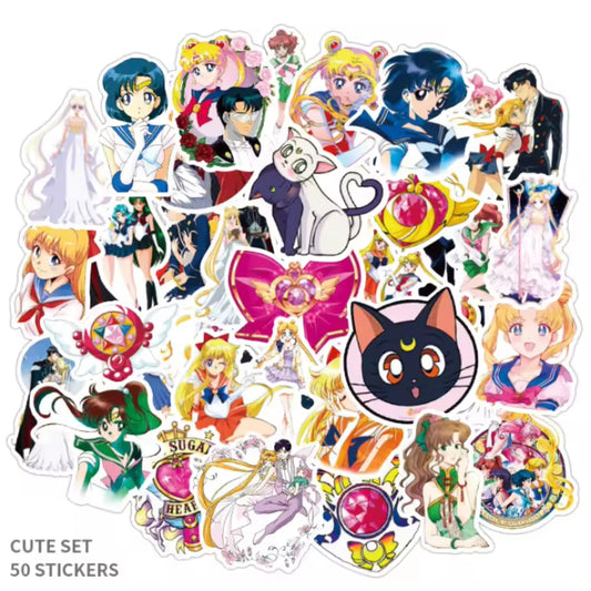 Sailor Moon Anime 50 Piece Sticker Set