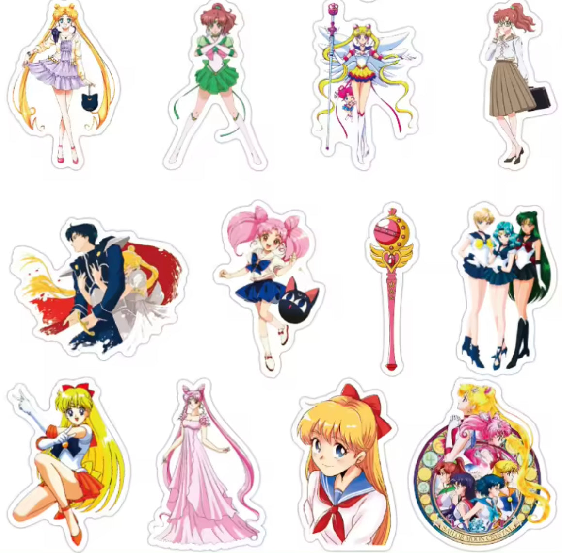 Sailor Moon Anime 50 Piece Sticker Set