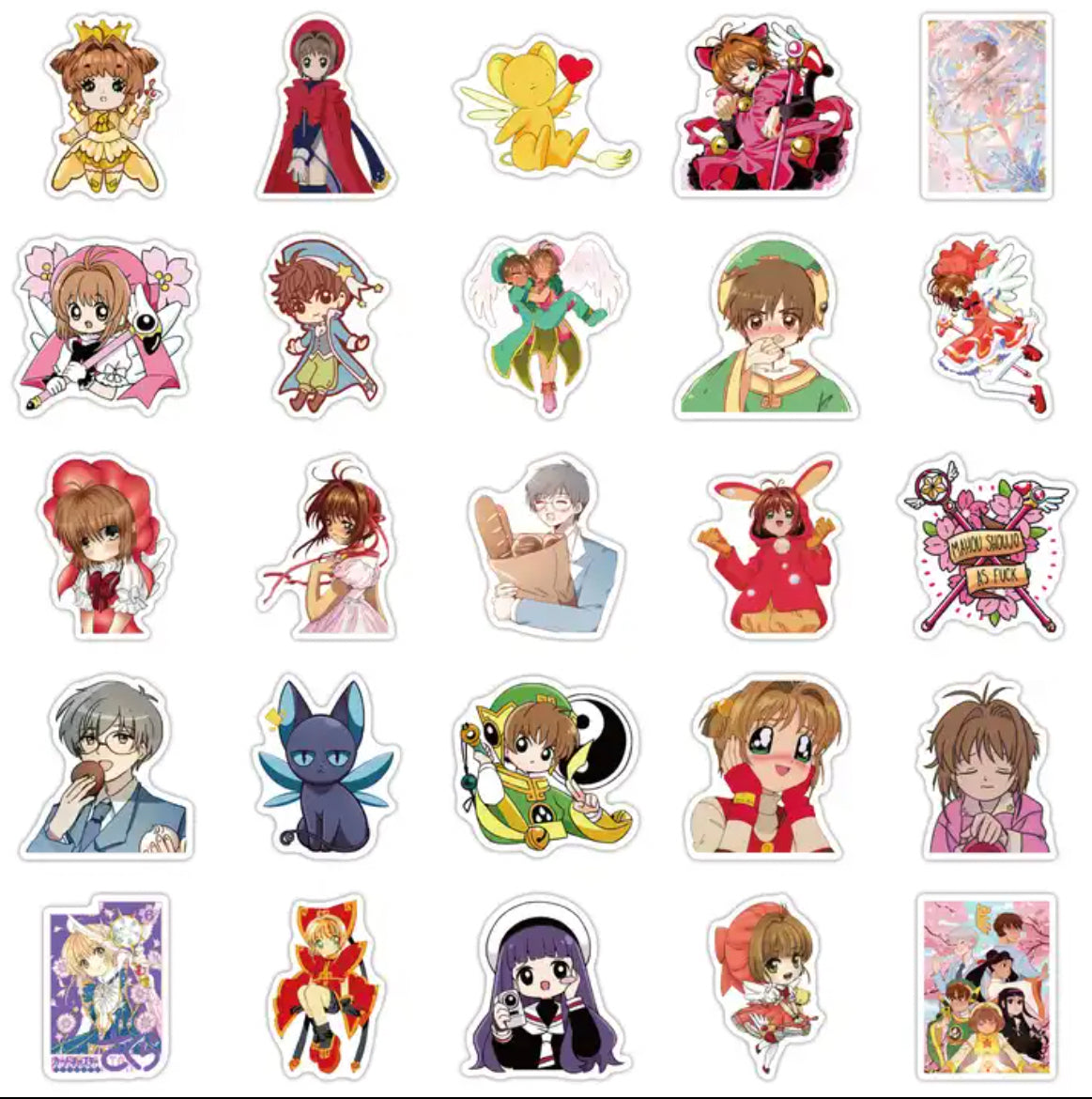 Cardcaptor Sakura Anime 50 Piece Sticker Set