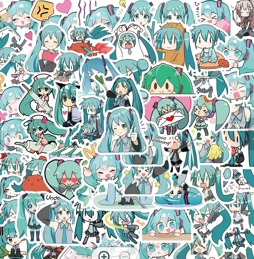 Hatsune Miku Anime 60 Piece Sticker Set