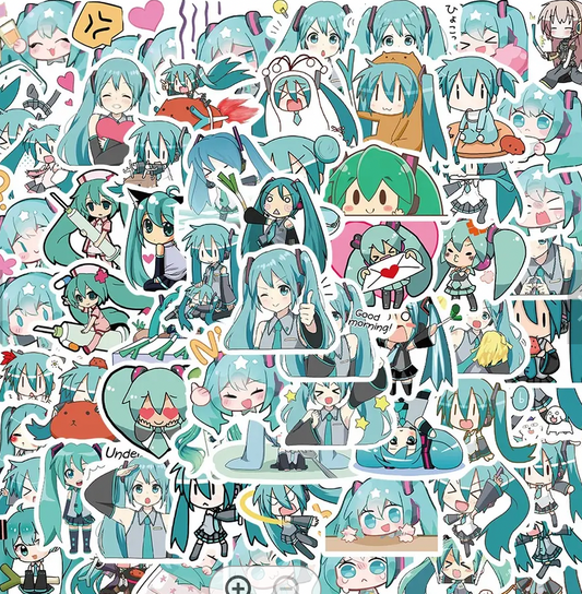 Hatsune Miku Anime 60 Piece Sticker Set