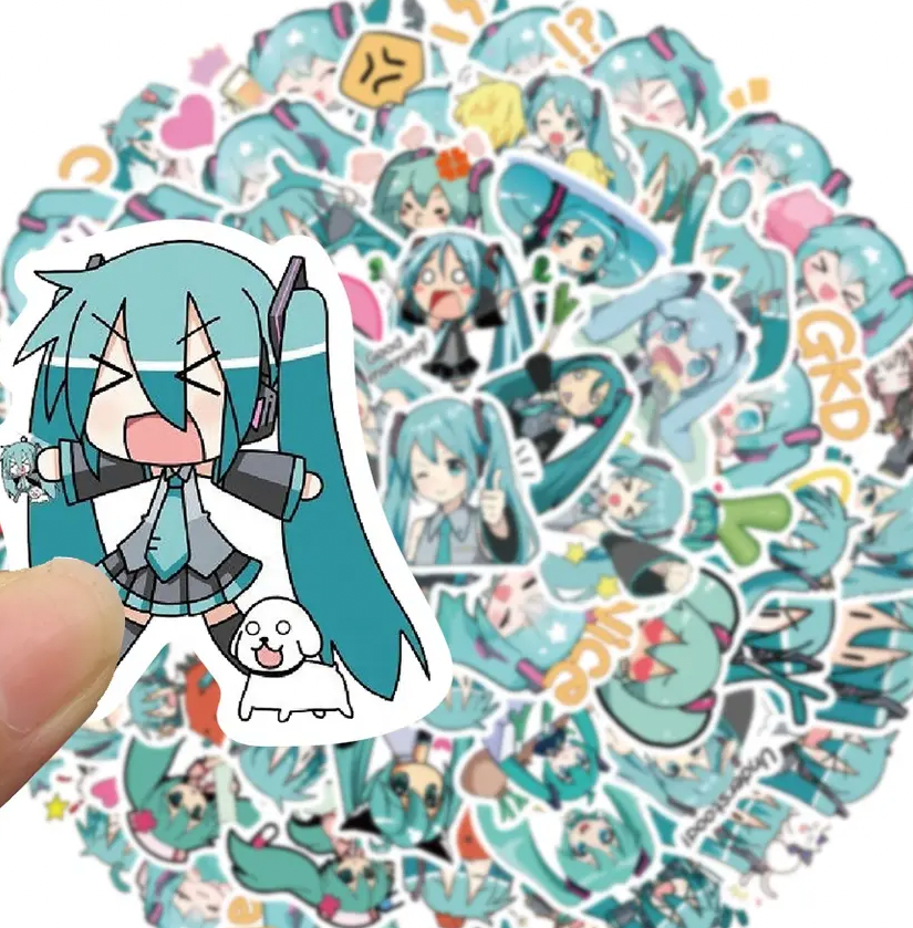 Hatsune Miku Anime 60 Piece Sticker Set