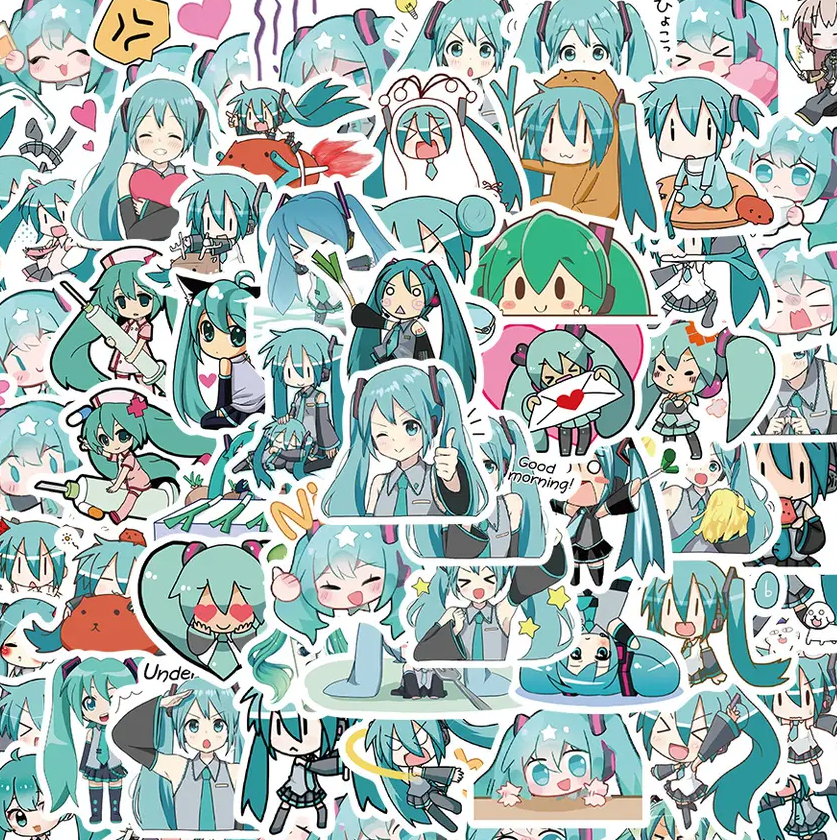 Hatsune Miku Anime 60 Piece Sticker Set