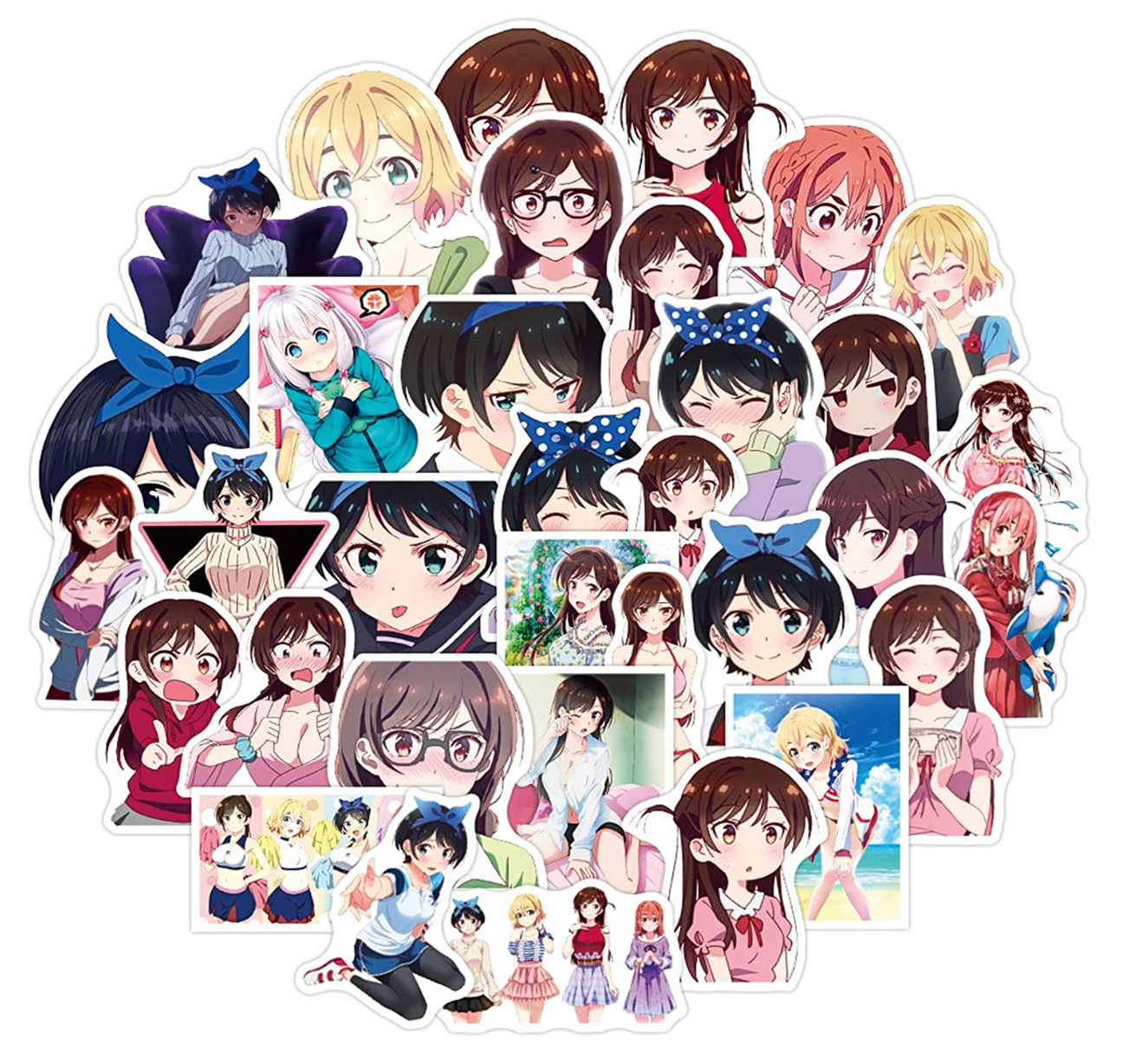 Rent A GF Anime 50 Piece Sticker Set