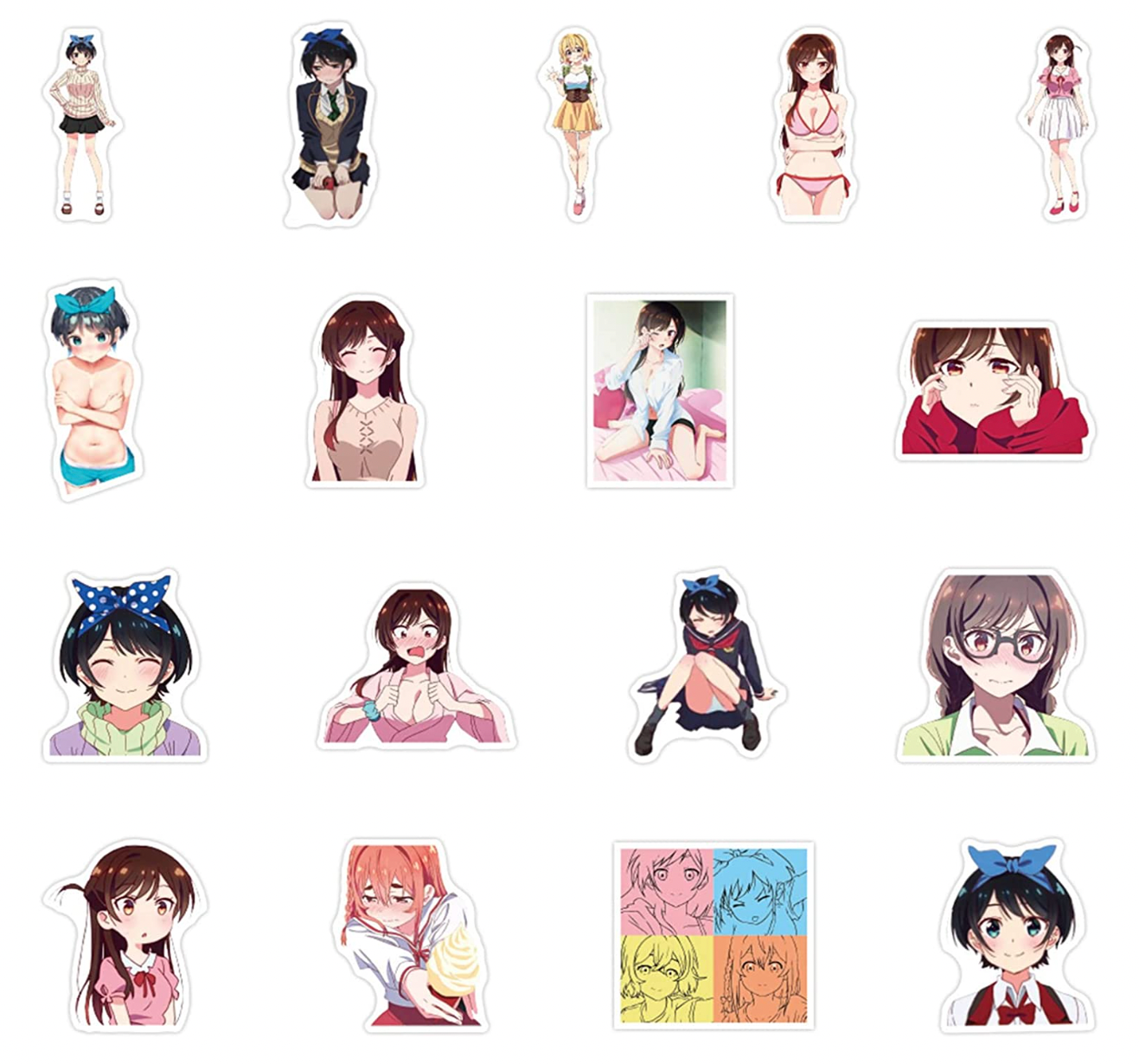 Rent A GF Anime 50 Piece Sticker Set