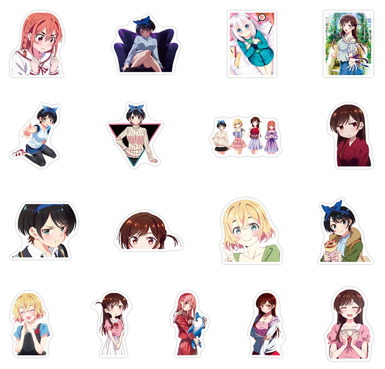 Rent A GF Anime 50 Piece Sticker Set