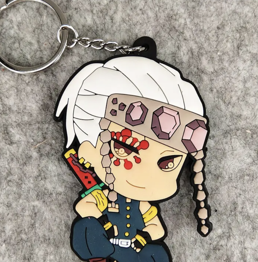 Demon Slayer Uzui Rubber Keychain Charm