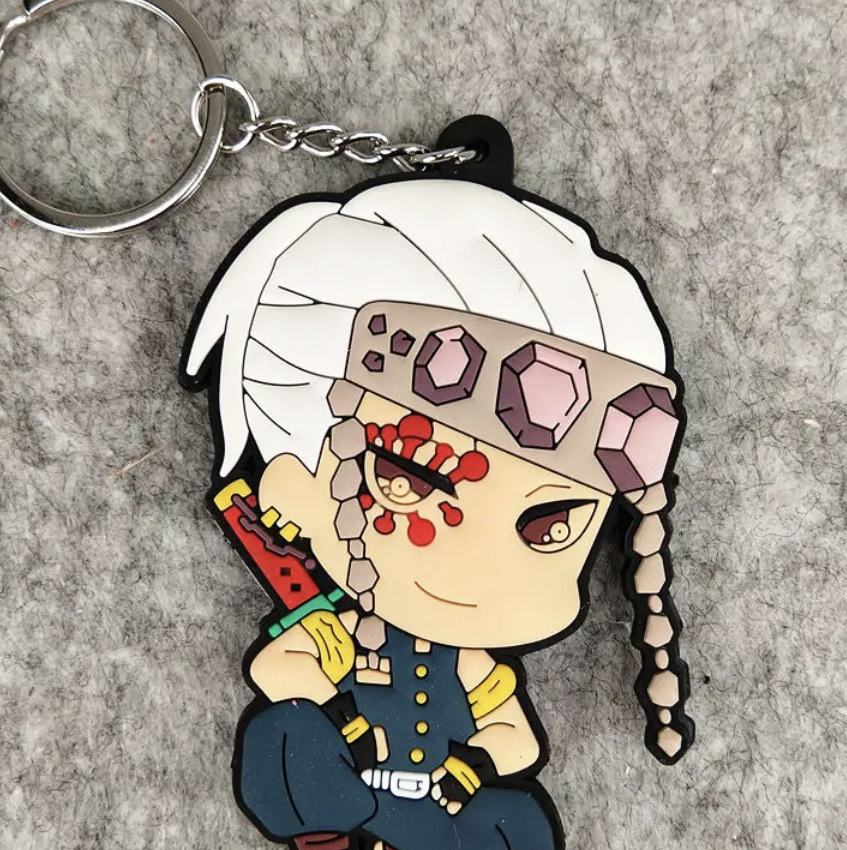 Demon Slayer Uzui Rubber Keychain Charm