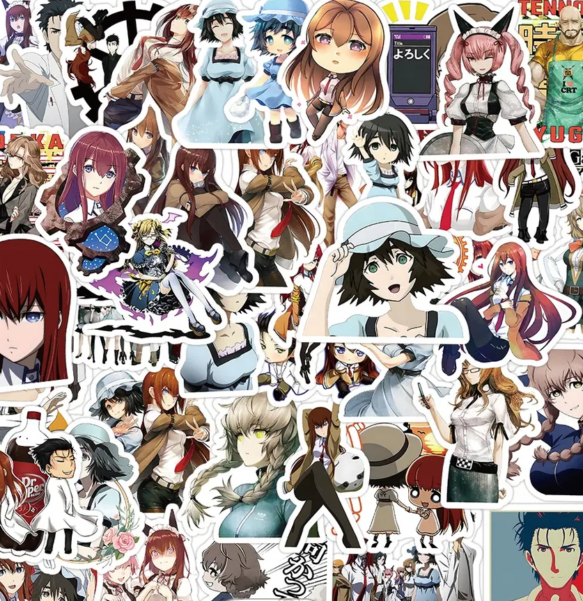 Steins Gate Anime 50 Piece Sticker Set