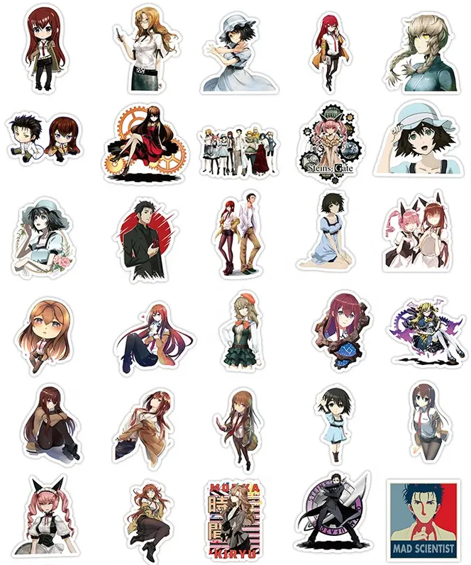 Steins Gate Anime 50 Piece Sticker Set