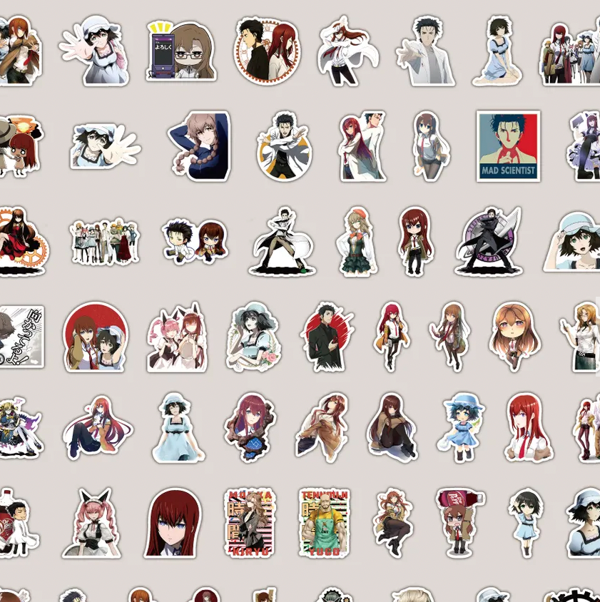 Steins Gate Anime 50 Piece Sticker Set