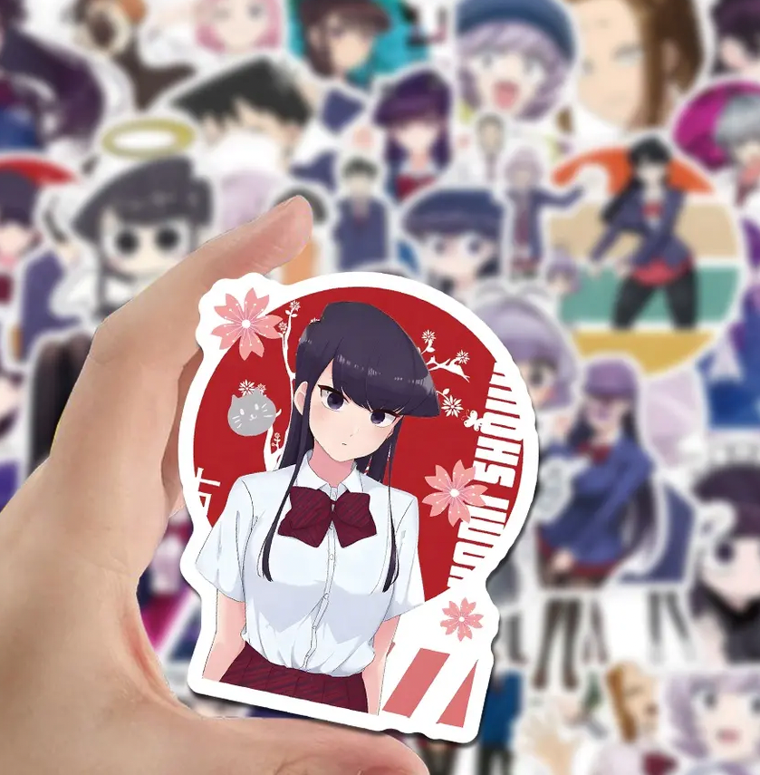 Komi Can't Communicate Anime 50 Piece Sticker Set