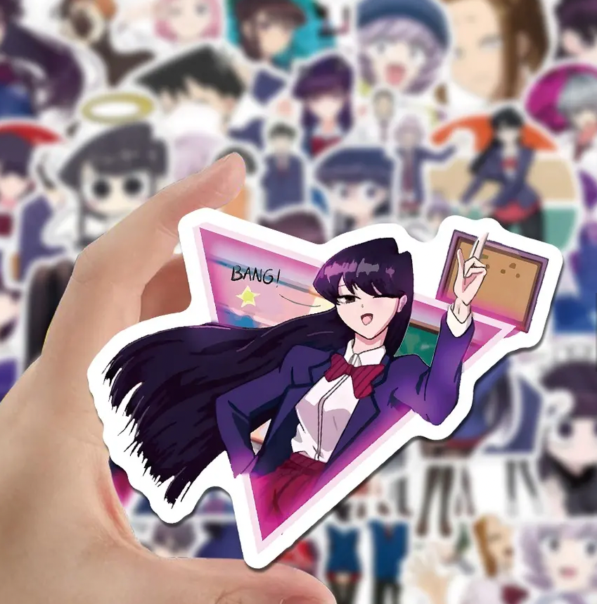 Komi Can't Communicate Anime 50 Piece Sticker Set