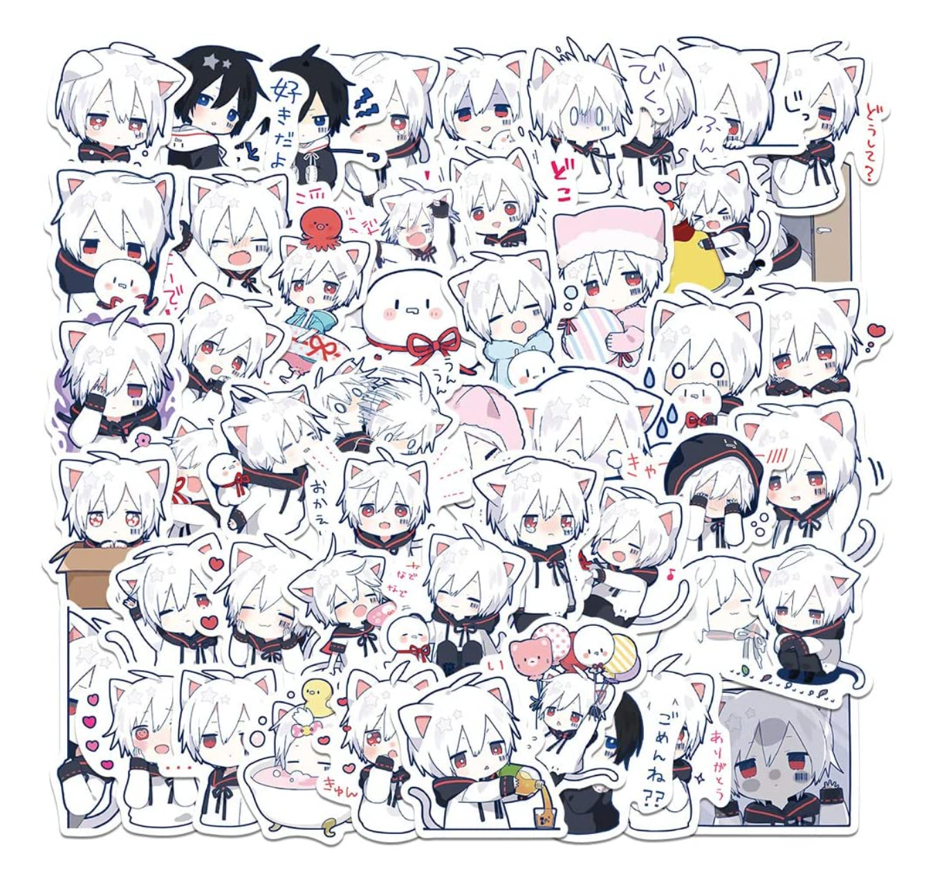 Kawaii MafuMafu Vocaloid Anime 65 Pc Sticker Set