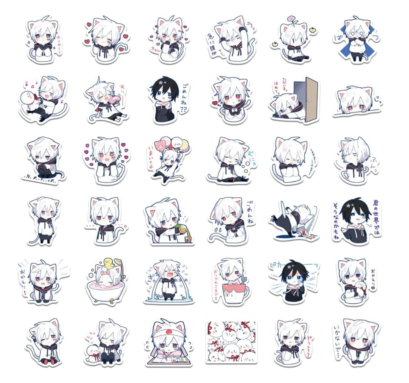 Kawaii MafuMafu Vocaloid Anime 65 Pc Sticker Set