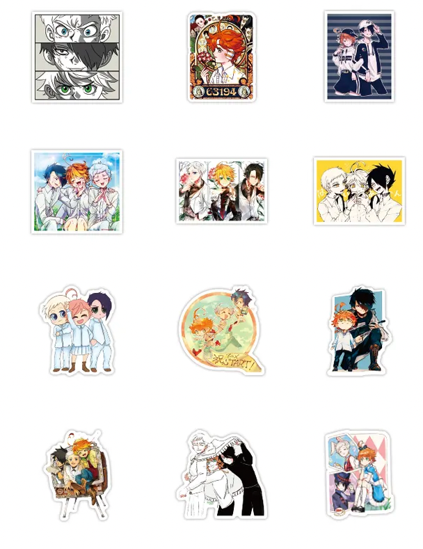 Promised Neverland Anime 50 Piece Sticker Set