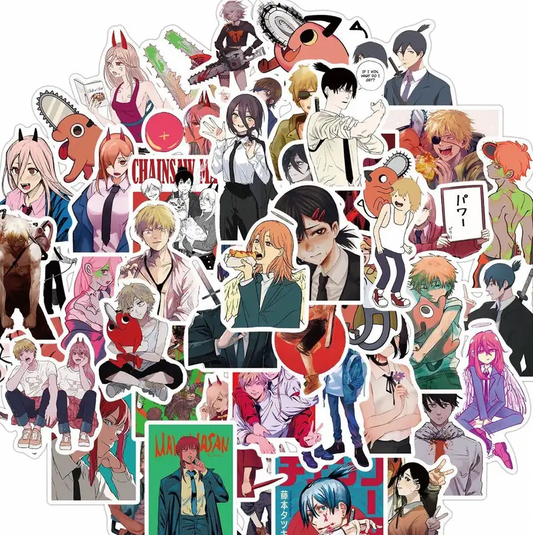 Chainsaw Man Anime 50 Pc Sticker Set