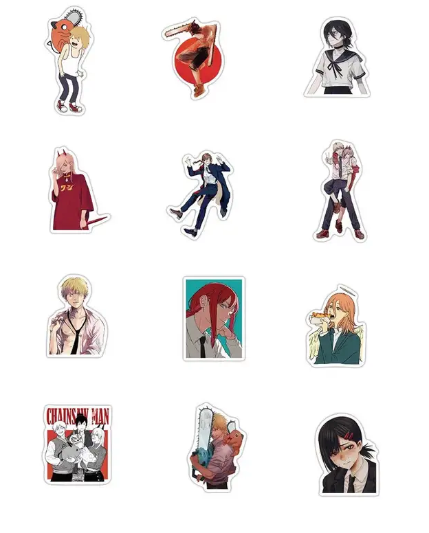 Chainsaw Man Anime 50 Pc Sticker Set