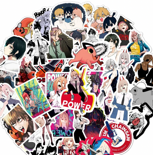 Chainsaw Man Anime 50 Piece Sticker Set