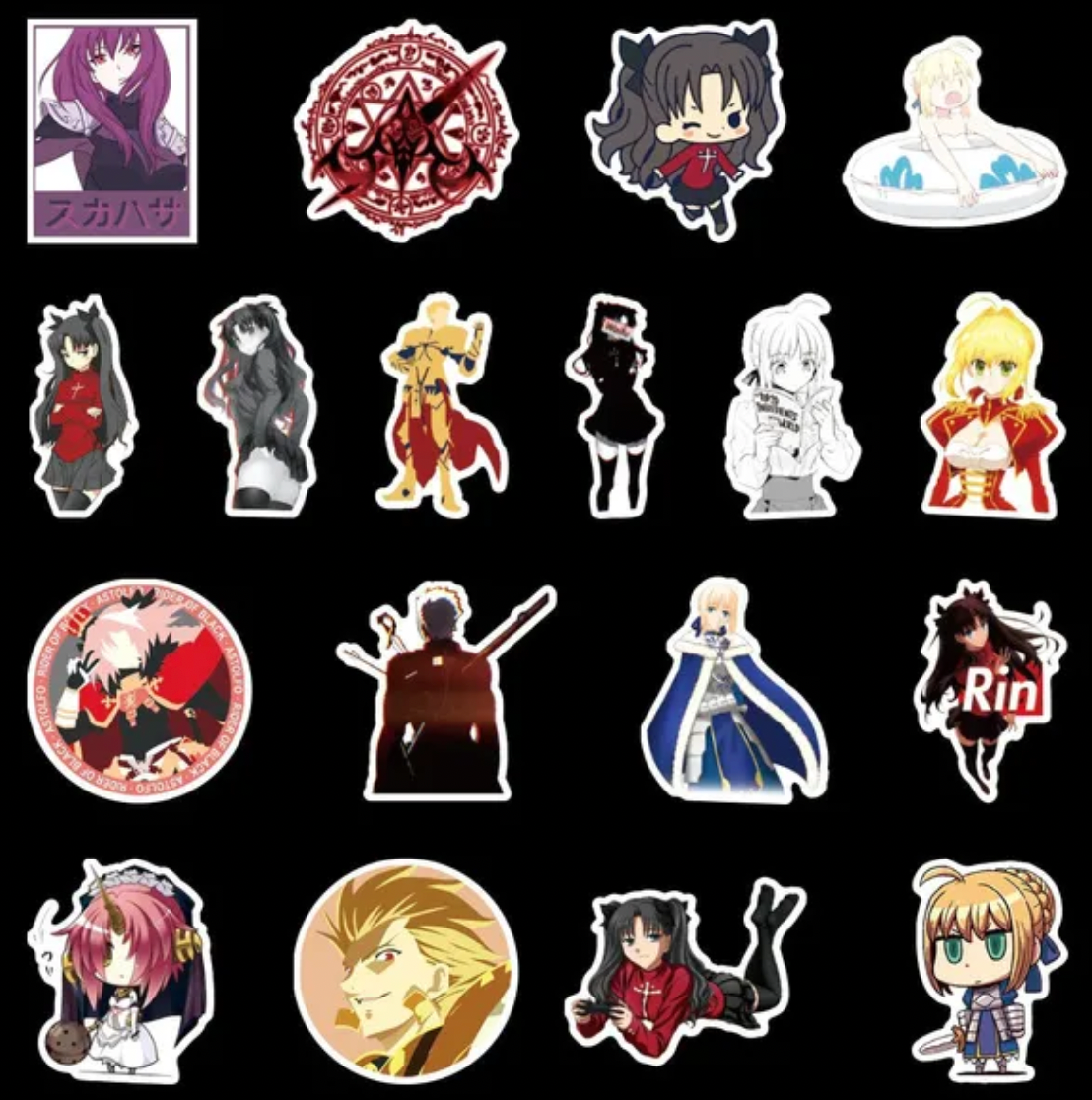 Fate Stay Night Anime 60 Piece Sticker Set