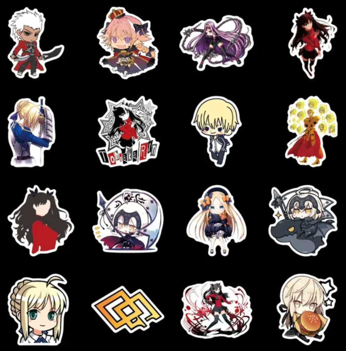 Fate Stay Night Anime 60 Piece Sticker Set