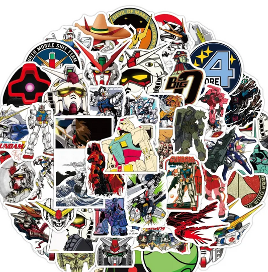 Gundam Anime 50 Piece Sticker Set