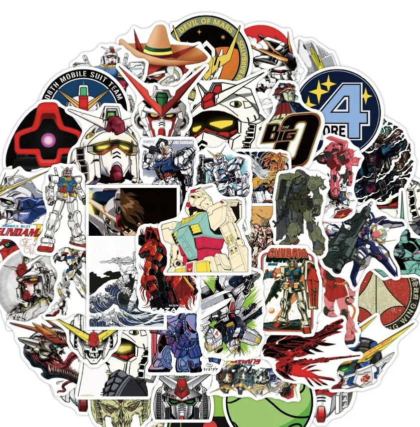 Gundam Anime 50 Piece Sticker Set