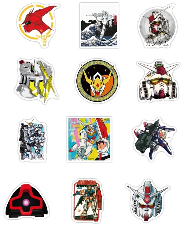 Gundam Anime 50 Piece Sticker Set