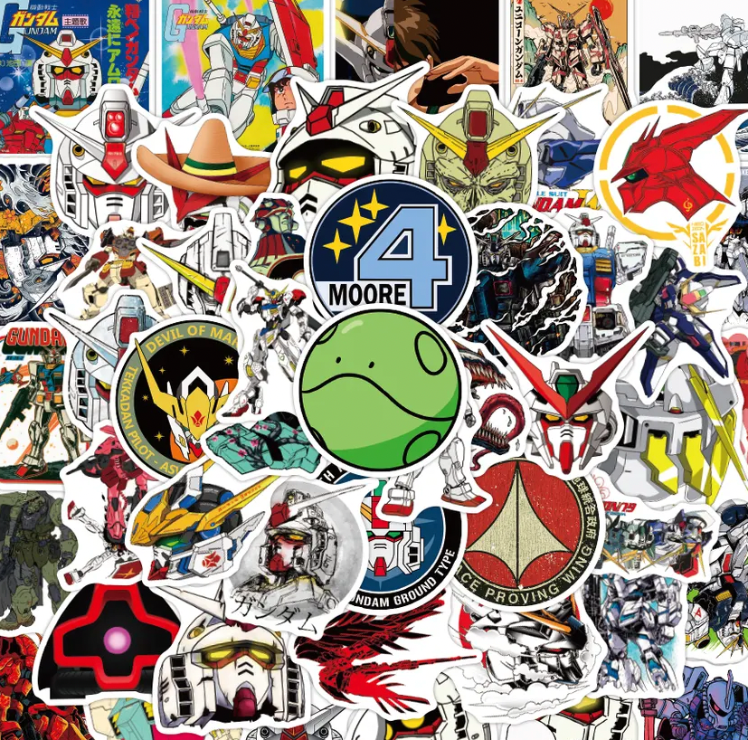 Gundam Anime 50 Piece Sticker Set