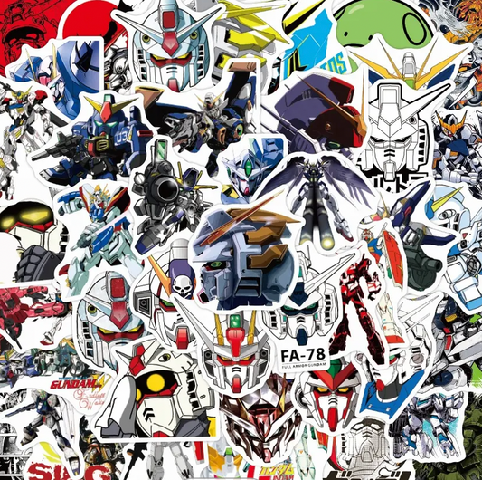 Gundam Anime 50 Piece Sticker Set