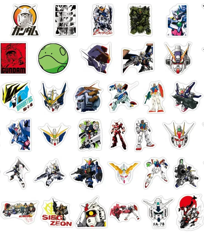 Gundam Anime 50 Piece Sticker Set