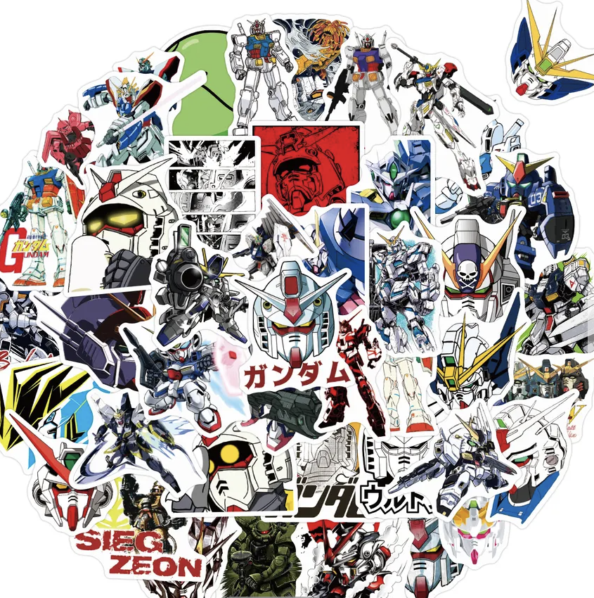 Gundam Anime 50 Piece Sticker Set