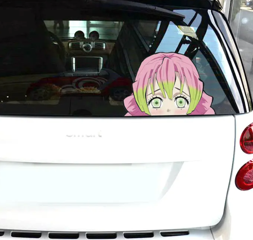 Demon Slayer Mitsuri Anime Car Sticker Peeker