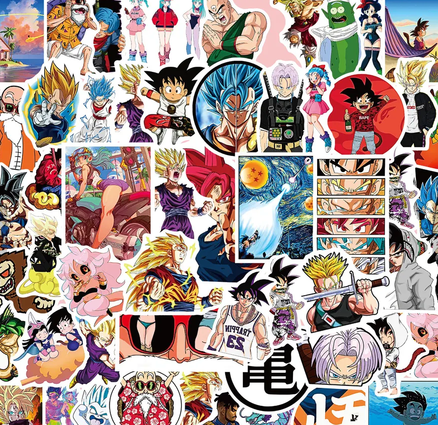 Dragonball Z Anime 50 Piece Sticker Set