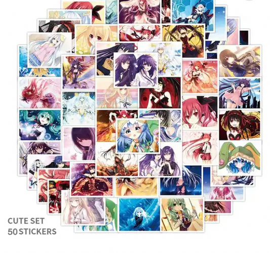 Date A Live Anime 50 Piece Sticker Set