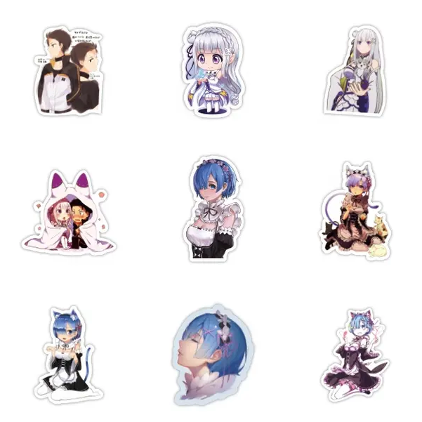 Re:Zero Life In A Different World Anime 50 Piece Sticker Set