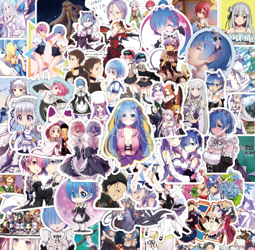 Re:Zero Life In A Different World Anime 50 Piece Sticker Set