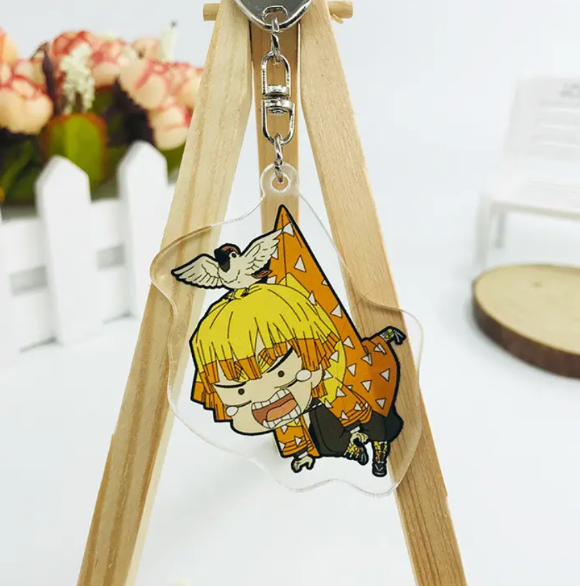 Demon Slayer Zenitsu Anime Acrylic Keychain Charm