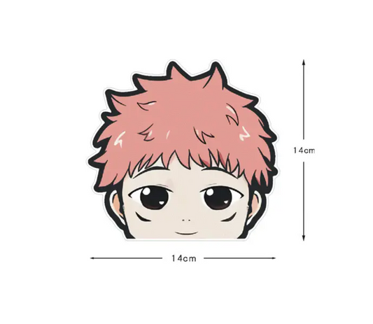 Jujutsu Kaisen Chibi Yuji Anime Car Sticker