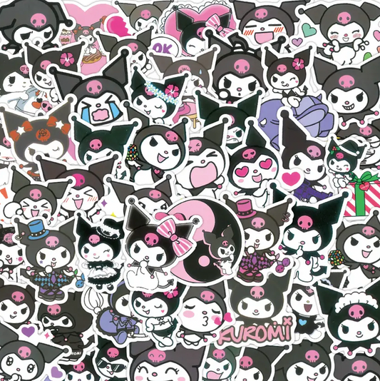 Kuromi Anime 50 Piece Sticker Set