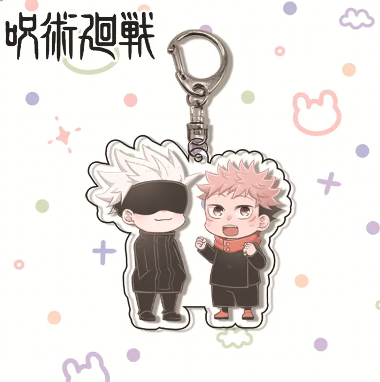 Jujutsu Kaisen Gojo Yuji Chibi Anime Acrylic Keychain Charm